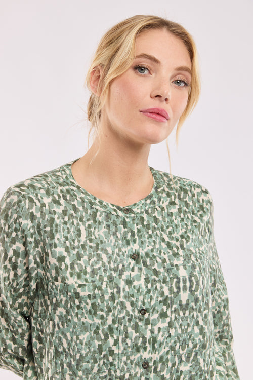 Bedruckte Bluse CAPUCINE - Lyocell und Leinen - Armor-lux - 2