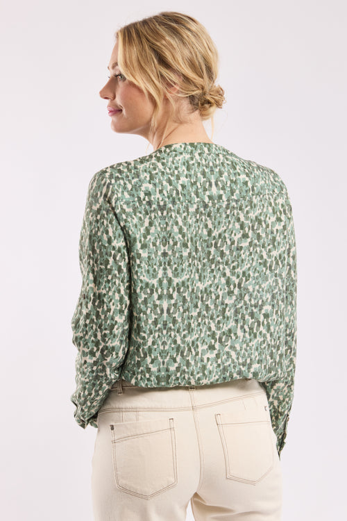 Bedruckte Bluse CAPUCINE - Lyocell und Leinen - Armor-lux - 3
