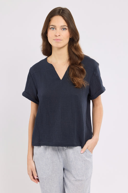V-neck tunic - organic cotton - Armor-lux - 1