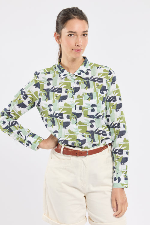 CREWLINE printed blouse - cotton - Armor-lux - 5