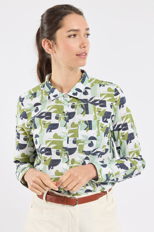 CREWLINE printed blouse - cotton - Armor-lux - 1