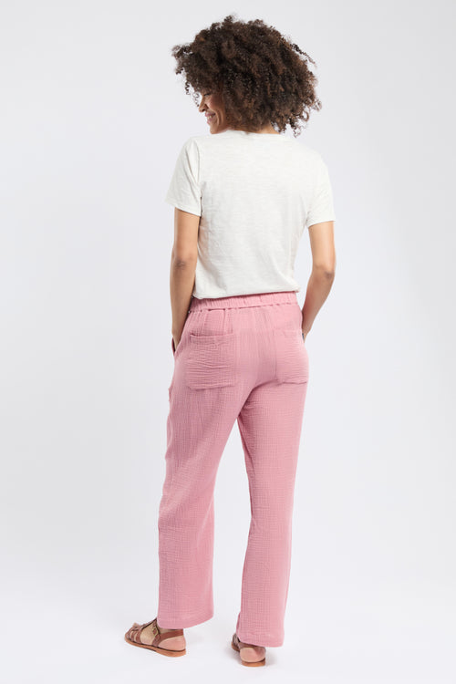 LAURINE wide-leg trousers - cotton gauze - Armor-lux - 2