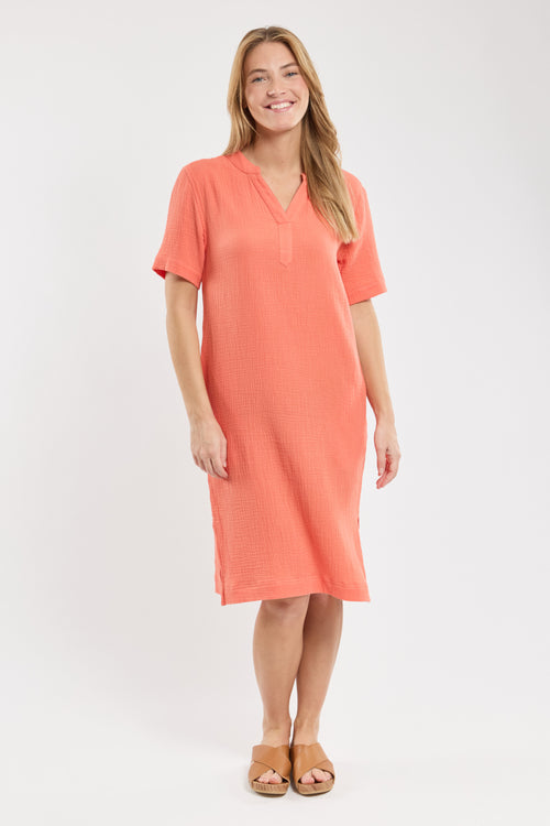 CARLINE halblanges Kleid - Baumwoll-Gaze - Armor-lux - 3