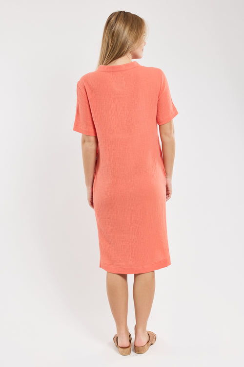 CARLINE midi-length dress - cotton gauze - Armor-lux - 4