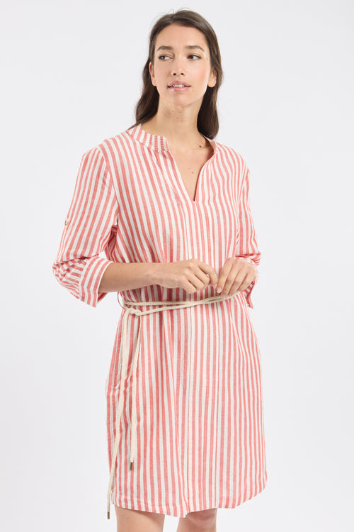 Robe rayée CARILLON - lin et coton - Armor-lux - 1