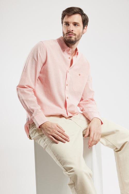 Chemise fines rayures ELINE - coton et lin - Armor-lux - 1