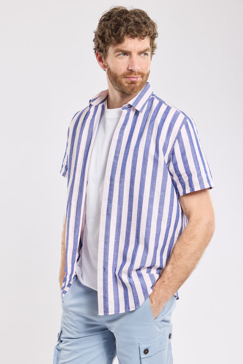 Chemise manches courtes rayée ERNOUCO - Armor-lux - 1