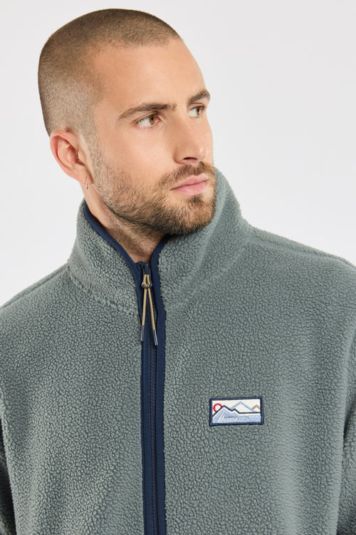 PATERSON shearling fleece jacket - recycled polyester - Armor-lux - 2