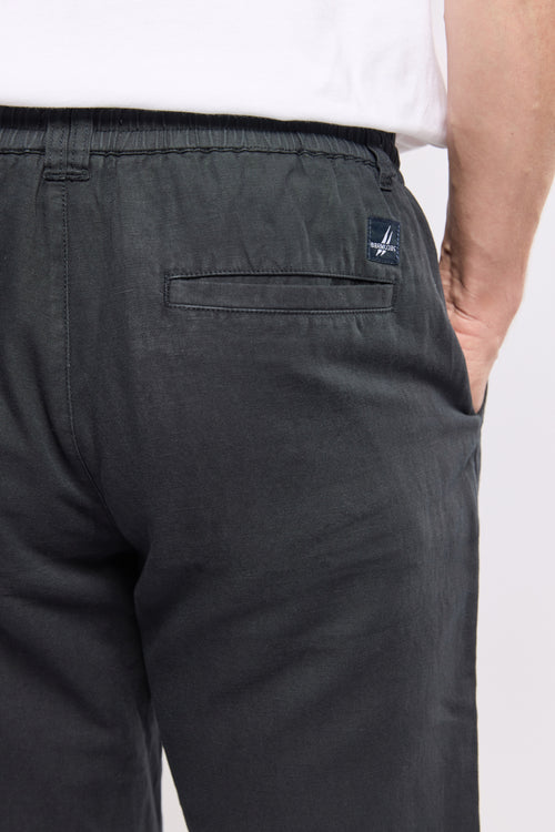 Pantalon taille élastique DOMINO - lin et coton - Armor-lux - 4