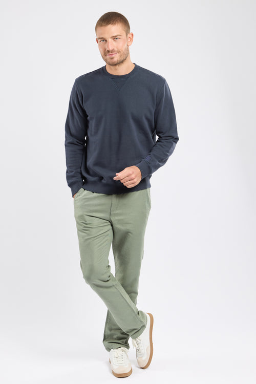 Pantalon taille élastique DOMINO - lin et coton - Armor-lux - 1