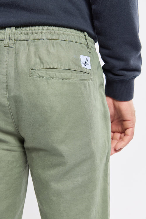 Pantalon taille élastique DOMINO - lin et coton - Armor-lux - 4