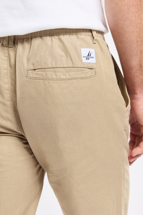 Pantalon taille élastique DOMINO - lin et coton - Armor-lux - 4