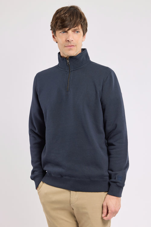 Sweat col zippé TAKIN - coton - Armor-lux - 1