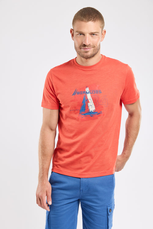 T-shirt sérigraphié VEHOURA - coton léger - Armor-lux - 1