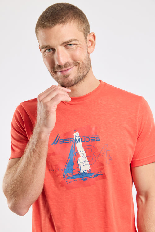 Bedrucktes T-Shirt VEHOURA - leichte Baumwolle - Armor-lux - 2