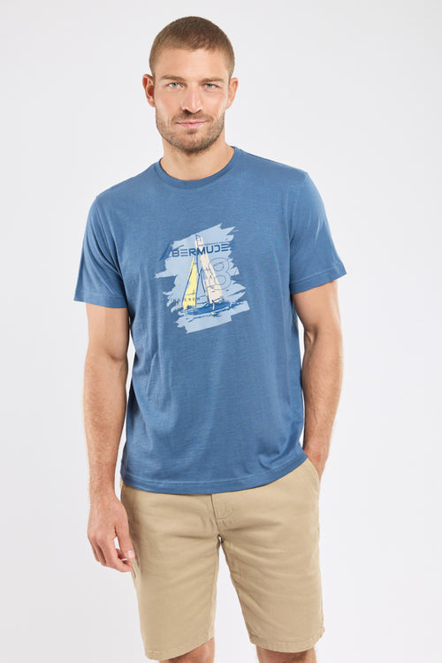 Bedrucktes T-Shirt VEHOURA - leichte Baumwolle - Armor-lux - 2