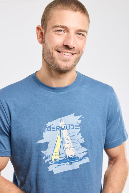 T-shirt sérigraphié VEHOURA - coton léger - Armor-lux - 1