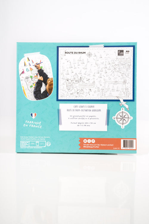 Carte à colorier - Route du Rhum - Destination Guadeloupe - Armor-lux - 2