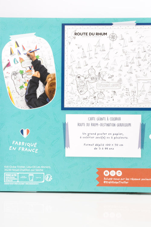 Carte à colorier - Route du Rhum - Destination Guadeloupe - Armor-lux - 3