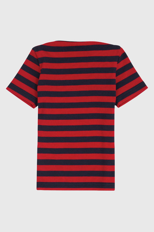 Kinder Kurzarm Shirt im Marine-Stil „Carantec - aus Baumwolle und Elasthan - Armor-lux - 2