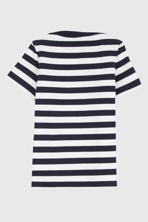 Kinder Kurzarm Shirt im Marine-Stil „Carantec - aus Baumwolle und Elasthan - Armor-lux - 2