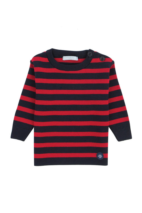 Pull marin rayé Briac Baby - laine Mérinos - Armor-lux - 1
