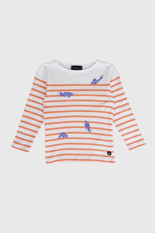 Marinière poisson coloré Kids - coton épais - Armor-lux - 1