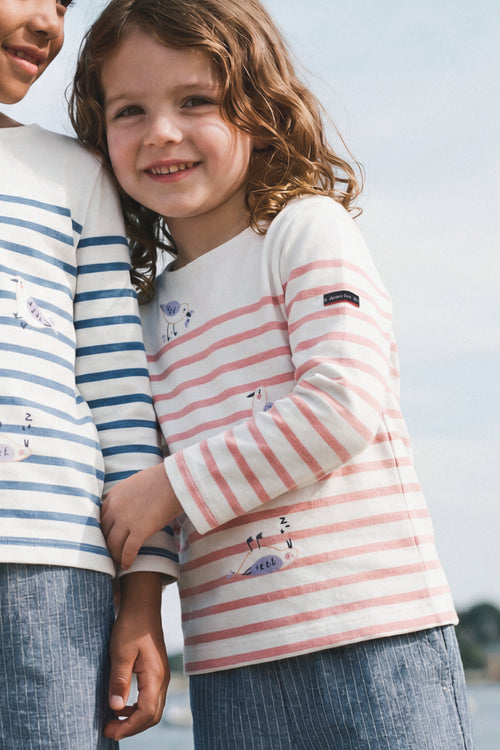Marinière mouettes Kids - coton épais - Armor-lux - 1