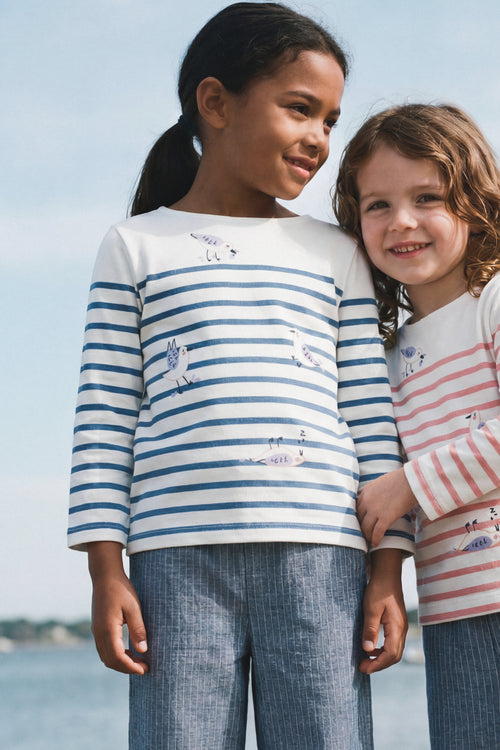 Marinière mouettes Kids - coton épais - Armor-lux - 1