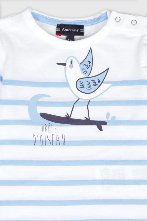 Matrosenshirt „Vogel“ Baby - leichte Baumwolle - Armor-lux - 2