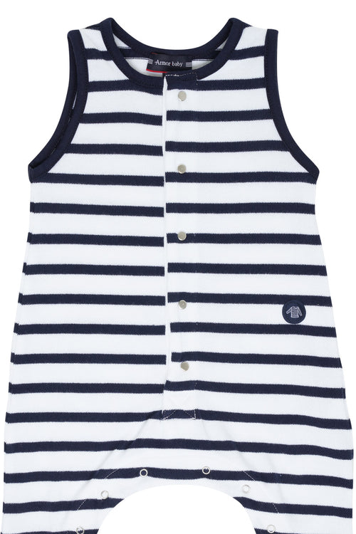 Baby striped jumpsuit — rustic cotton - Armor-lux - 4