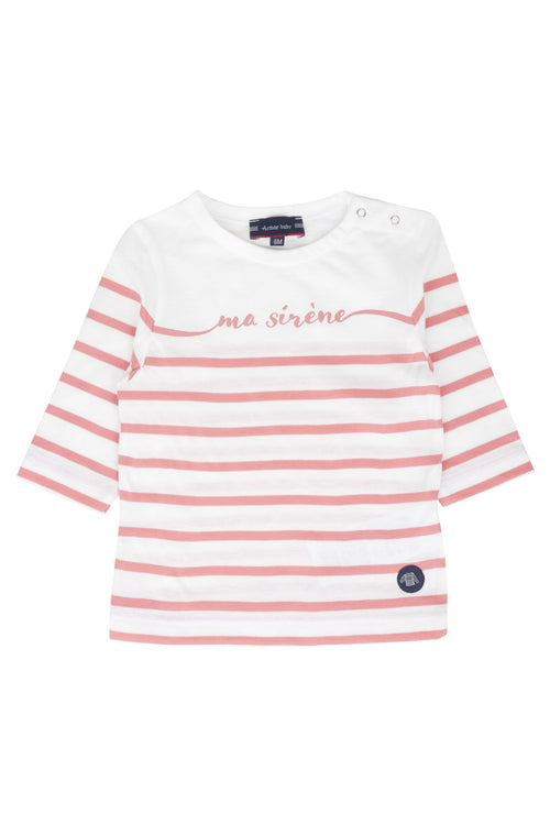 My mermaid Baby Breton striped shirt - lightweight cotton - Armor-lux - 1