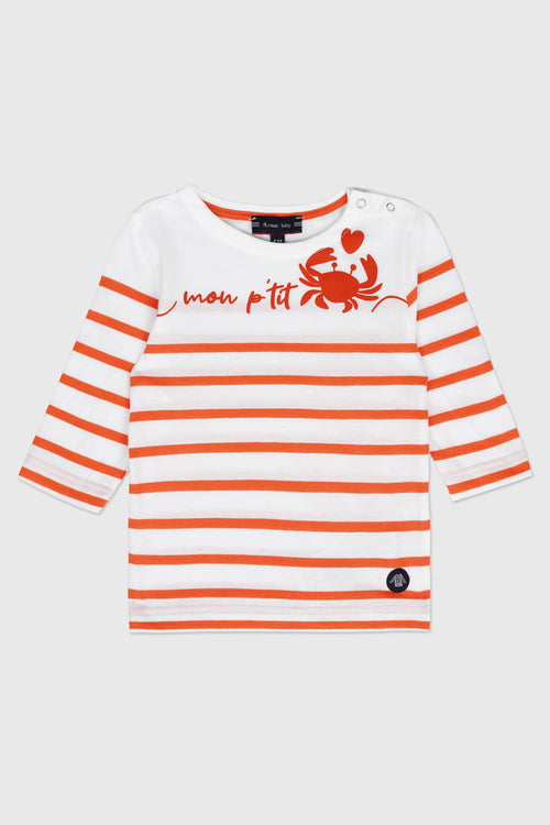 Crab Baby Breton shirt - lightweight cotton - Armor-lux - 1