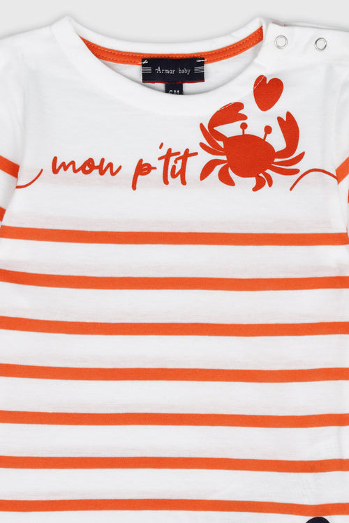 Crab Baby Breton shirt - lightweight cotton - Armor-lux - 2