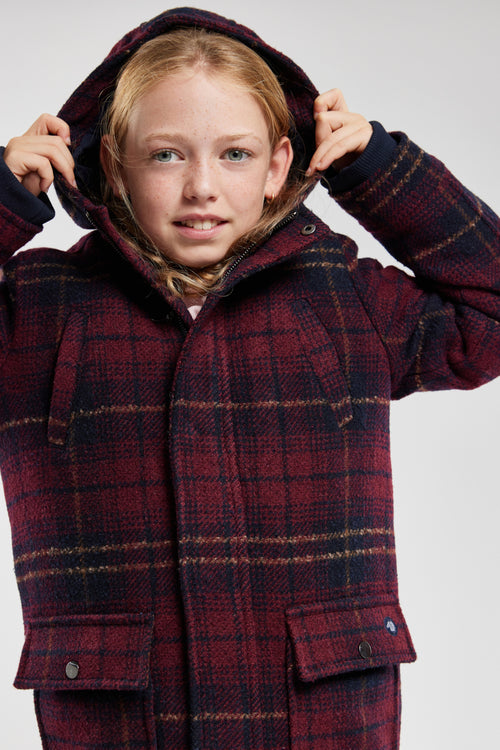 Karierter Duffle-coat  mit Reißverschluss Kids – Wolltuch - Armor-lux - 3