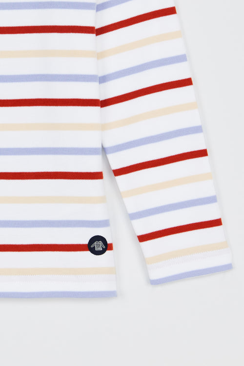 Kids three-colour Breton shirt - thick cotton - Armor-lux - 3