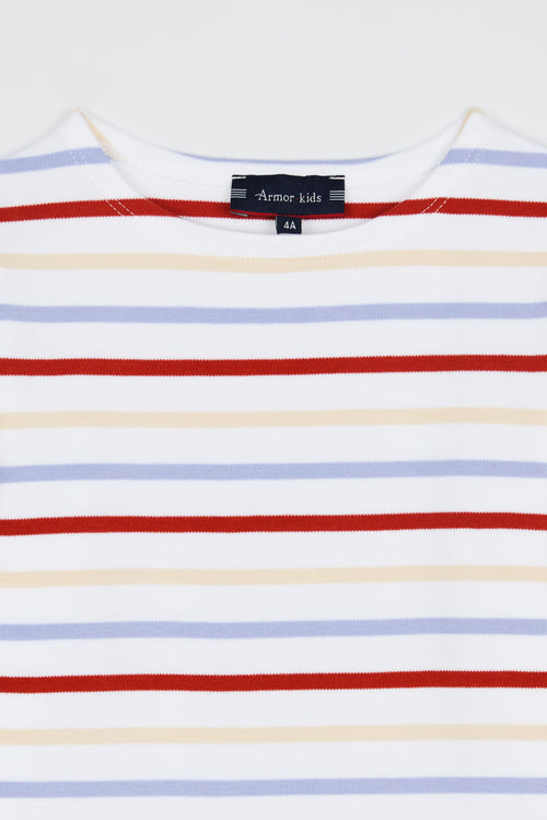 Kids three-colour Breton shirt - thick cotton - Armor-lux - 2