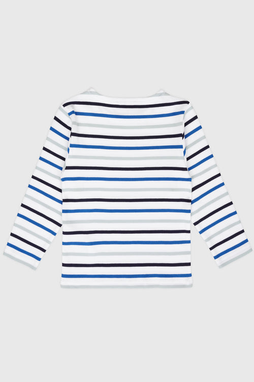 Kids three-colour Breton shirt - thick cotton - Armor-lux - 2