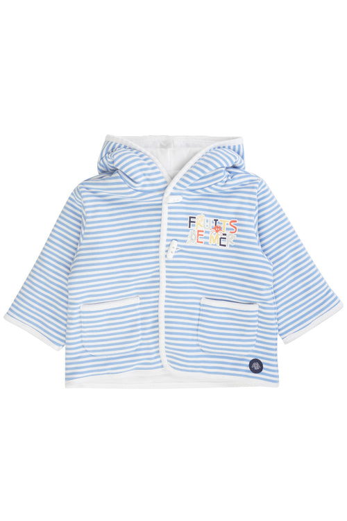 Veste molletonnée rayée Baby - coton épais - Armor-lux - 1