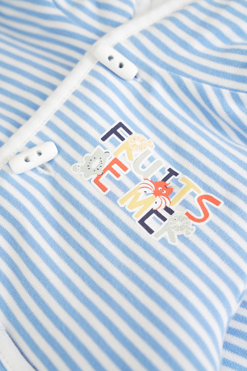 Gestreifte Fleecejacke Baby - dicke Baumwolle - Armor-lux - 3