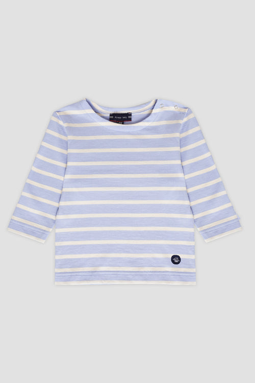 Baby long-sleeved Breton shirt - lightweight cotton - Armor-lux - 1