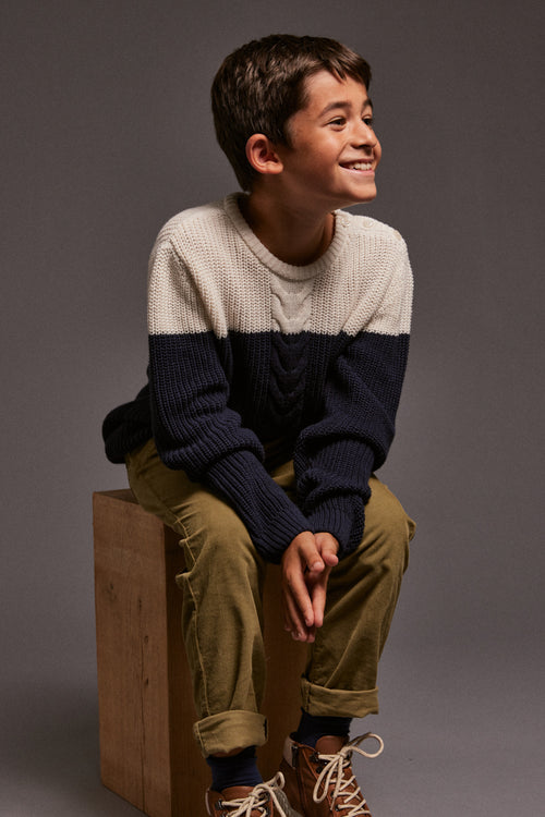 Pull à torsades Kids - coton et laine - Armor-lux - 2