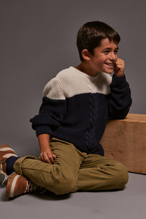 Pull à torsades Kids - coton et laine - Armor-lux - 3