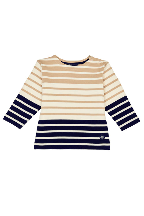 Dreifarbiges Matrosenshirt für Babys – dicke Baumwolle - Armor-lux - 2