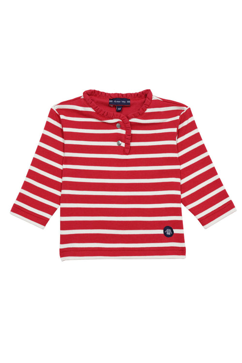 Matrosenshirt mit Knopfverschluss am Kragen Baby – dicke Baumwolle - Armor-lux - 4
