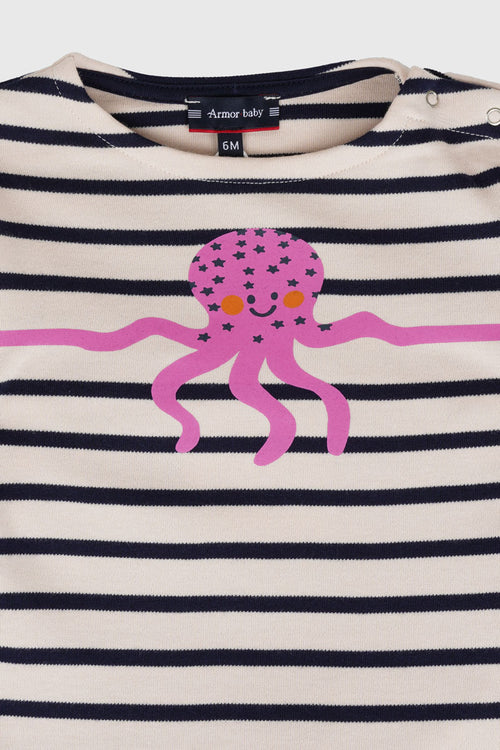 Baby Octopus Breton striped shirt - thick cotton - Armor-lux - 3
