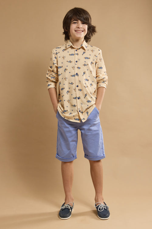 Chemise imprimée poissons, anémones et coraux Kids - coton - Armor-lux - 3