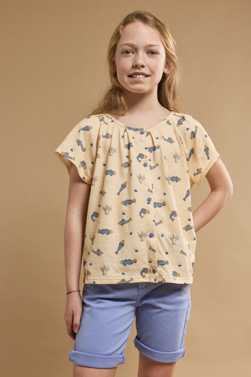 Top mit Aufdruck „Leben im Meer“ Kids – Baumwolle - Armor-lux - 1