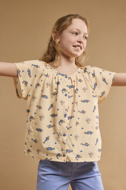 Top mit Aufdruck „Leben im Meer“ Kids – Baumwolle - Armor-lux - 4