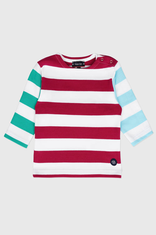 Matrosenshirt mit Muster Baby – dicke Baumwolle - Armor-lux - 1